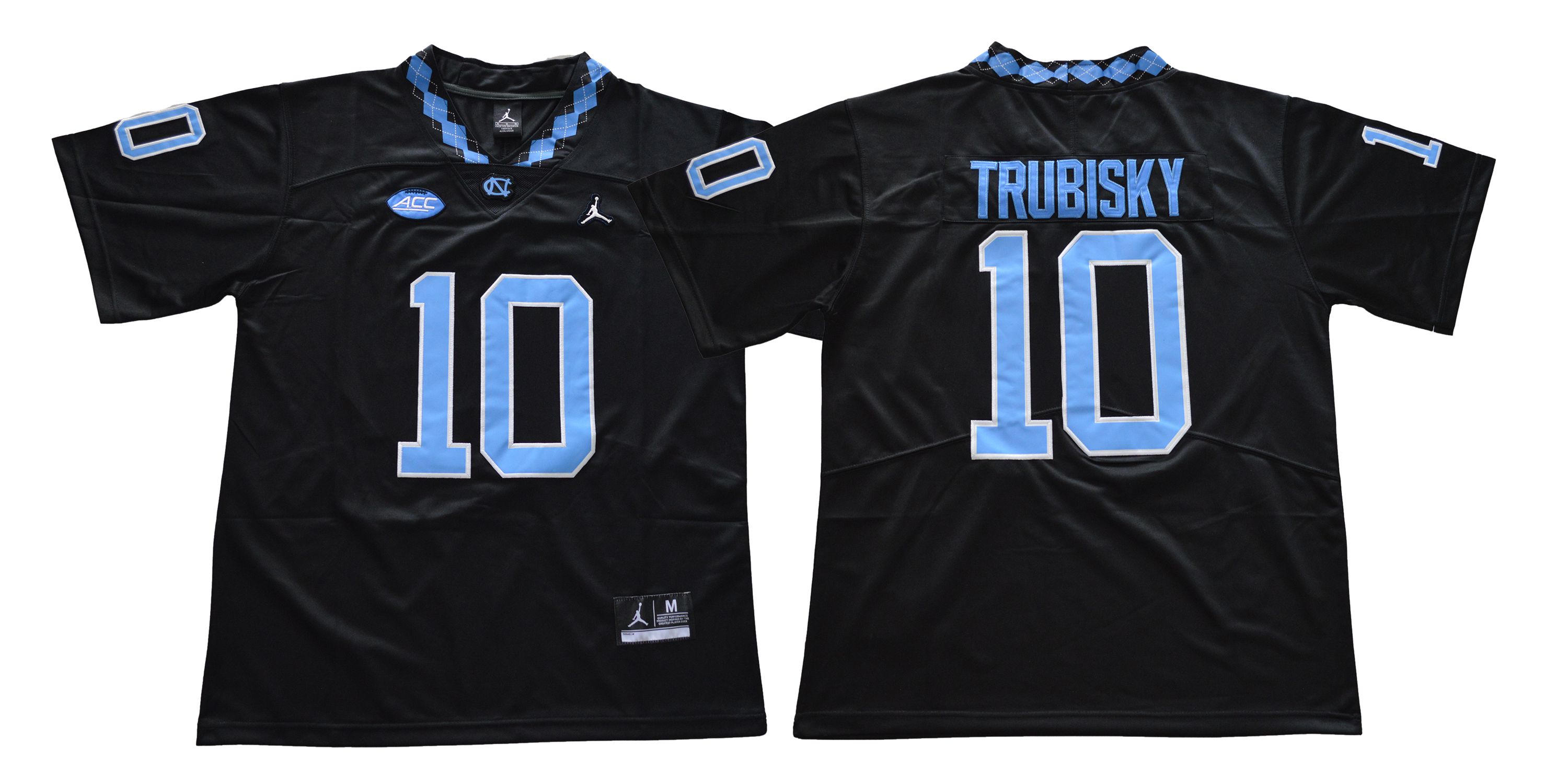 Men North Carolina Tar Heels 10 Trubisky Black NCAA Jerseys